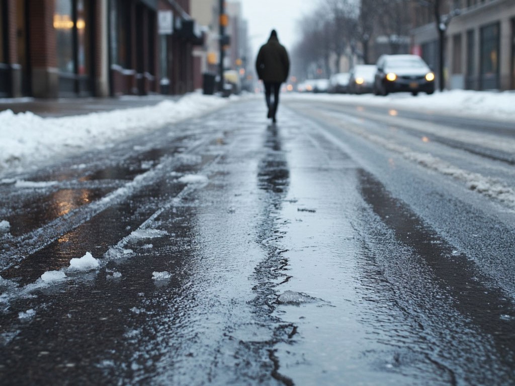 Осторожно – гололед.