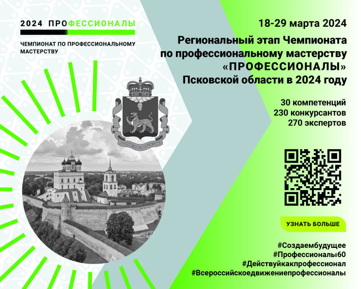 Региональный этап Чемпионата по профессиональному мастерству "Профессионалы" Псковской области. Региональный этап Чемпионата по профессиональному мастерству "Профессионалы" Псковской области.